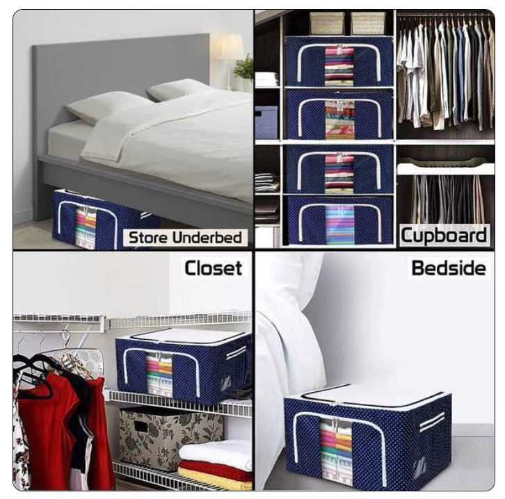 Wardrobe Storage Boxes, Store your Clothes, Sarees, Blankets, Winter Items (Pack of 3)