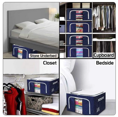 Wardrobe Storage Boxes, Store your Clothes, Sarees, Blankets, Winter Items (Pack of 3)